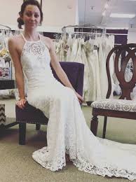 Maybe you would like to learn more about one of these? Eng Anliegende Neckholder Armellos Pinsel Schleppe Spitze Brautkleid Brautkleider 199 99 Simple Dress Com