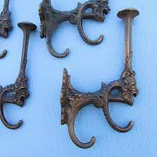 4 Antique Victorian Gothic Hat Coat Hooks With Gargoyle Faces Gothic Dollhouse Gargoyle Face Victorian Gothic