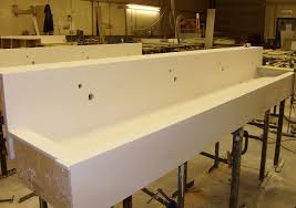 solid surface commercial sinks for a