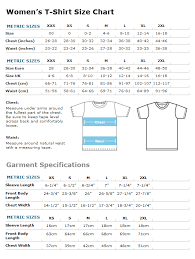 The Guru Of You T Shirts Size Chart Garment Specifications
