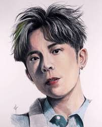 Mirror edan lui coloured pencil drawing by heidrawing