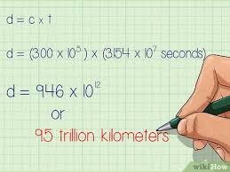 It's about 5.88 trillion miles (9.5 trillion. How To Calculate A Light Year 10 Steps With Pictures Wikihow