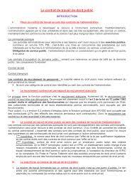 Le Contrat De Travail En Droit Public Studocu