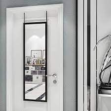 It's especially a good spot if you have a small bedroom. Amazon Com Whitebeach Door Hanging Full Length Mirror Black 4816 Large Wall Over The Door Mirror Full Length Dressing Mirror In Bedroom Living Room Bathroom Full Body Wall Mounted Mirror