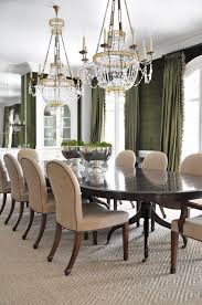 Love How They Matched The Wallpaper And The Curtains What A Great Play Of Textures Elegant Dining Room Green Dining Room Dining Room Inspiration
