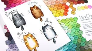 I colored them on card stock. What Color Is Your Cat Coloring Cats With Copic Markers Plus Hex Chart Blog Hop Kwernerdesign Blog