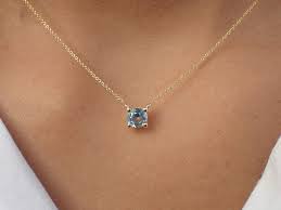 Did you scroll all this way to get facts about gold topaz? 0 14ct London Blue Topaz Solitaire 14k Solid Gold Necklace Pendant D Qcustom Jewelry
