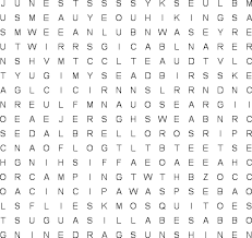 Copy authorization from the author: Summer Free Word Search Puzzle