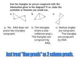 E • online homework • hints and help • extra practice d c f e each diagram shows two triangles with two congruent angles or sides. 4 5 Asa And Aas Ways To Prove 2 Triangles Congruent Ppt Download