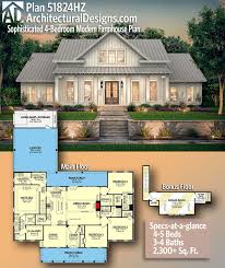 Classic 4 bedroom farmhouse plan with flexible main level farmhouse with master up this classic farmhouse with an updated floor plan is great for the growing family. Plan 51824hz Sophisticated 4 Bedroom Modern Farmhouse Plan Modern Farmhouse Plans Farmhouse Plans Family House Plans