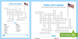 Check spelling or type a new query. Unites States And Capitals Crossword Teacher Made