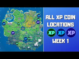 All Xp Coins Locations In Fortnite Season 4 Chapter 2 Week 1 Green Blue Purple Youtube
