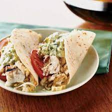 Abwechslungsreiche rezepte aus aller welt. Fish Tacos With Creamy Lime Guacamole And Cabbage Slaw Recipe Kerry Simon Food Wine