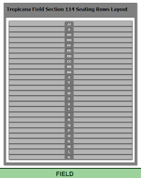 tampa bay rays tropicana field seating chart interactive