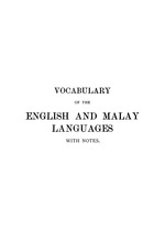 Kartonyono sasya arkhisna musik spesial kemerdek. Vocabulary Of The English And Malay Languages With Notes