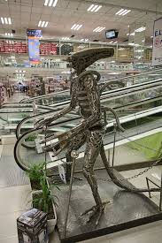 The Alien Metal Sculpture Architecture Modern Design Park Guell