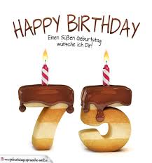 Geburtstagskarten Spruche Zum 75 Geburtstag New Happy Birthday In Keksschrift Zum 75 Geburtstag Di 2020
