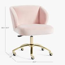 Office chair,pink tufted velvet button computer desk chair adjustable height swivel task chair. Velvet Wingback Swivel Chair Teen Desk Chair Pottery Barn Teen