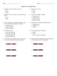 Readers in the fourth grade should develop more advanced skills as they pertain to reading unfamiliar words. Magnets And Magnetism Grade 3 Free Printable Tests And Worksheets Helpteaching Magnet Magnetism