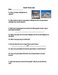 Please, try to prove me wrong i dare you. Ancient Greece Quiz By Anne Kemper Teachers Pay Teachers
