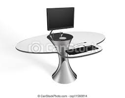 Our futuristic table is ergonomically designed to be the best adjustable height desks on the market. Computer Desk An Elegant And Futuristic Computer Desk In Glass And Steel Canstock