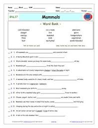 Bill Nye The Science Guy Mammals Worksheet Answer Sheet And Two Quizzes Differentiated Video Guides And Quizzes Wi Bill Nye Cells Worksheet Magic School