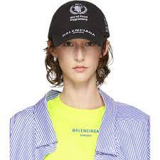 Balenciaga Black World Food Programme Embroidered Cap In Blue Lyst