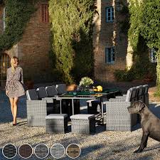 Tables basses gigognes table basse rectangulaire et carrée table basse ronde et ovale toutes position prix promotions nouveauté meilleures ventes offre spéciale recommandations. Tectake Salon De Jardin Palma 12 Places Avec Housse De Protection Variante 2 Noir Leroy Merlin