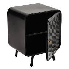 Metalen Nachtkastje Zwart Knokke Mesa Negra Diseno De Objetos Muebles