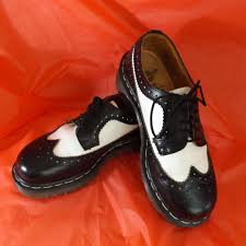 Black And White Wingtip Doc Martens Dr Martens Size 5 3989 Black White Wing Tip Brogue Leather Upper Made England Mens Designer Shoes Brogues Leather Upper