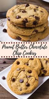 Peanut Butter Chocolate Chip Cookies Recipe Peanut Butter Chocolate Chip Peanut Butter Chocolate Chip Cookies Chocolate Chip Recipes