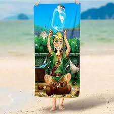 LCFRPC Zelda tears of The Kingdom Serviette de plage en microfibre pour  enfants Motif artoon 3D La meilleure couverture (A04,80 x 160 cm) :  Amazon.fr: Cuisine et Maison