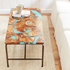 Moraine Wood Teal Resin Coffee Table Pier 1 Imports Coffee Table Wood Coffe Table Round Glass Coffee Table