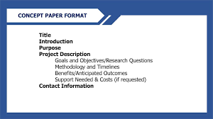 Research paper format appears to be so easy to handle! Concept Paper Ppt Download