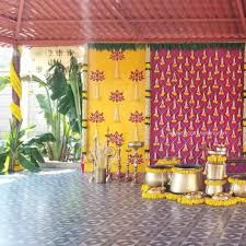 Ace your dcor game at your pellikuthuru ceremony with these bomb. A Very Unique And Creative Backdrop For A Pellikuthuru Function Pellikoothuru Decor Wedding Backdrop Decorations Flower Decorations Diy Backdrop Decorations