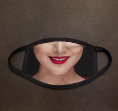 Asian Light Sexy Red Lips Face Mask