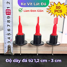 Mua Ke Vít Lát Đá Dày Từ 1,2cm-3cm - Ke Vít Cân Bằng Gạch Đá Mạch Từ 1,5mm  - Ke Cân Bằng Tái Sử Dụng Được Nhiều Lần - Gói 50 Chiếc