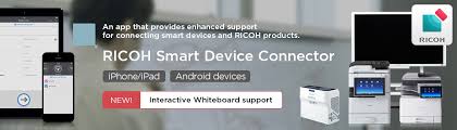 اعطال طابعة ريكو 4100، 4210 تحتاج الطابعة ريكو لضبط المصنع في حالة ظهور أخطاء وأعطال غير منطقية بها مثل: Ricoh Smart Device Connector Global Ricoh