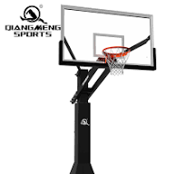 OEM ODM Manufacturing Height Adjustment Institutional Use Tempered Glass  Backboard in Ground Basketball Hoops