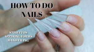 How To Do Nails Form Placement Sculpting Stilettos No Drill Youtube How To Do Nails Acrylic Nails At Home How To Do Acrylic Nails