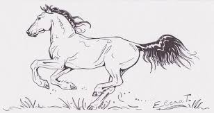 These alphabet coloring sheets will help little ones identify uppercase and lowercase versions of each letter. Galloping Horse Drawing Peepsburgh
