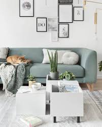 Ikea Eket Cabinets Placed On Legs And With An Added Top As A Trio Of Coffee Tables Living Room Hacks White Living Room Decor Ikea Living Room