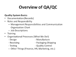 Overview Of Qa/Qc. Key Qa/Qc Concepts Quality Auditing – Independent Review  Metrology – “Science Of Measurement” Root Cause Analysis – Identification.  - Ppt Download
