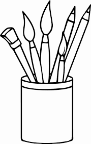 Paint Palette Coloring Page Unique Nice Art Supplies Pencils Paint Brushes Coloring Page Pencil Painting Coloring Pages Coloring Pages For Kids
