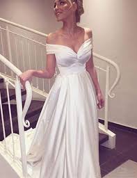 Elegant V Neck Cap Sleeves A Line Satin Wedding Dress Bride Gown Wedding Dresses 2016 Long Train Wedding Dress Off Shoulder Wedding Dress Wedding Dresses Satin