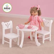 Kidkraft Lil Doll Table And Chairs Set White Walmart Com American Girl Doll Furniture Table And Chair Sets Doll Furniture