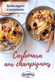 Recette Carbonara Aux Champignons Et Tagliatelles De Carottes Recette Plat Facile Bridelice Recette Recette Plat Facile Recette De Plat Recette Carbonara