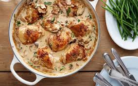 Fricassee Of Chicken With Mushrooms Sherry And Tarragon Recipe In 2020 Tarragon Recipes Recipes Sherry Recipes