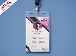 Yon can also used this template as university card, event entry card, media press id card and many more. Free Psd Company Photo Identity Card Psd Template By Psd Freebies On Dribbble