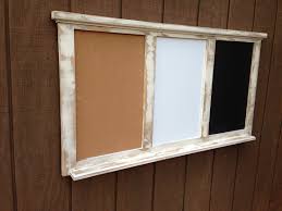 Farmhouse Chalkboard Combo Dry Erase Cork And Chalk The Organizer Shabby Chic Frames Old Window Projects Dry Erase